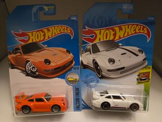 Hot Wheels Lot of 2, Porsche 993 GT2 HW Exotics and Factory Fresh
