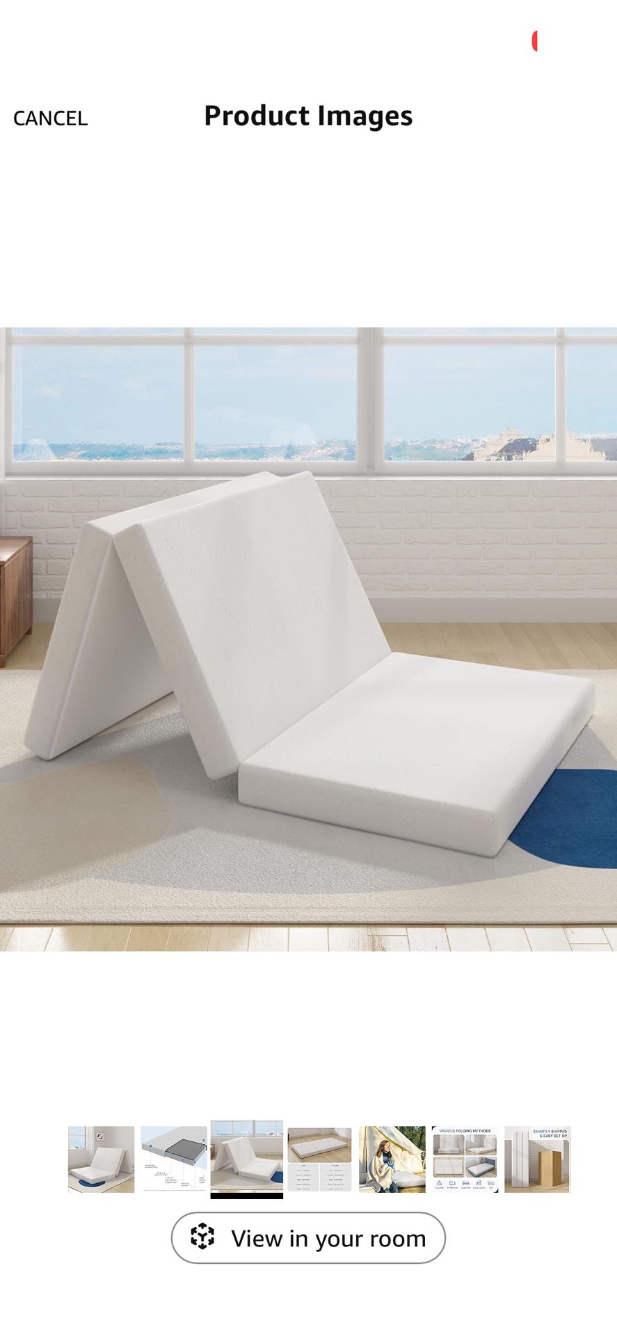 Queen Tri-Fold Memory Foam Mattress