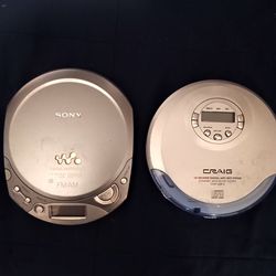 Walkman two great portable cd players.