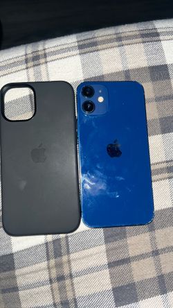 Iphone 12 mini with black apple case