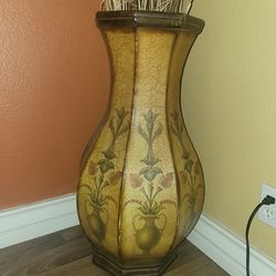 Hand Painted Lrg Vase