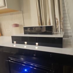 BarConic® LED Liquor Bottle Display Shelf - Outside Corner - 3 Steps - Black