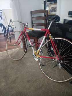 Vintage racing Bike Red White Yellow Italian frame