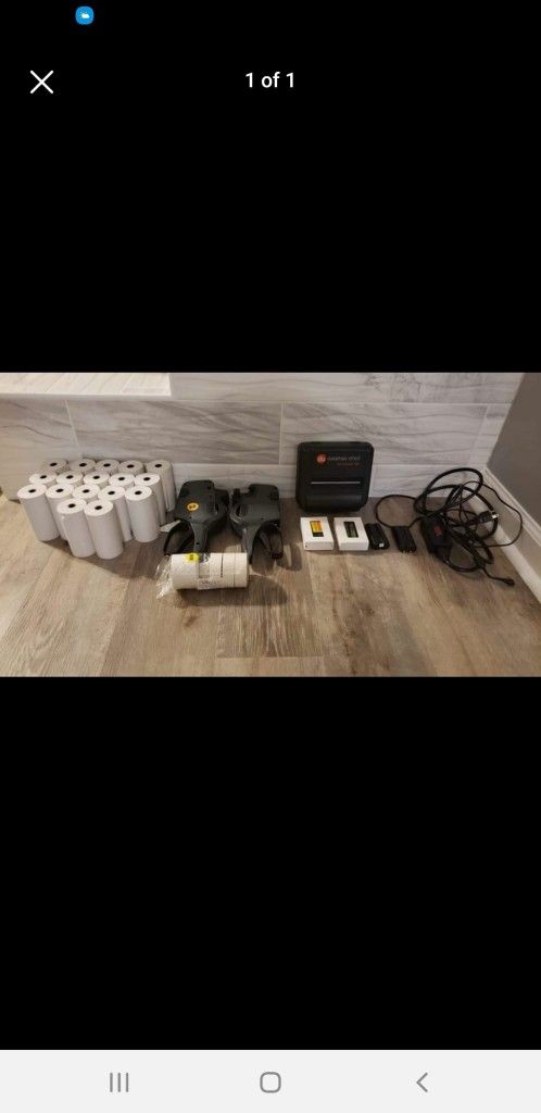 Printer + 2 Price Gun + 18 Rolls + 2 Batteries + Car Chager