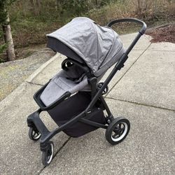 Thule Sleek Complete Double Stroller System + Bassinet, Nuna Adapter & Kickboard