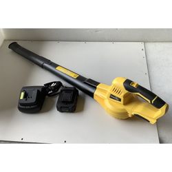 20 Volt Cordless Blower With Charger. Rechargeable Leaf Blower