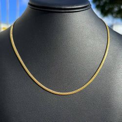 Jewelry 10k solid Yellow Gold brand New Cuban link 18” Chain necklace 9.10 grams 2.80mm