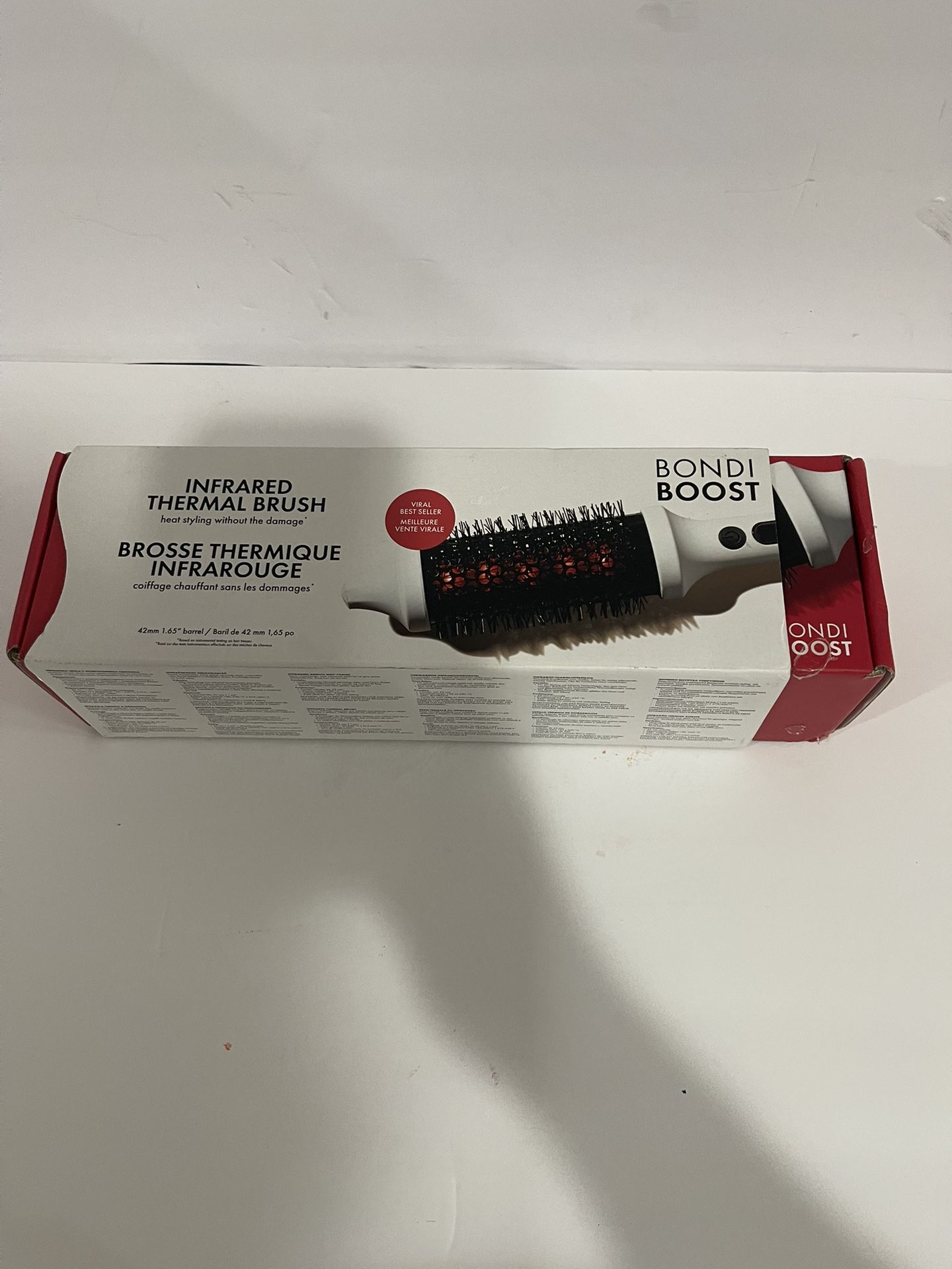 Bondi Boost Infrared Thermal Bounce Brush – Red Light Hot Brush Blowout – NEW