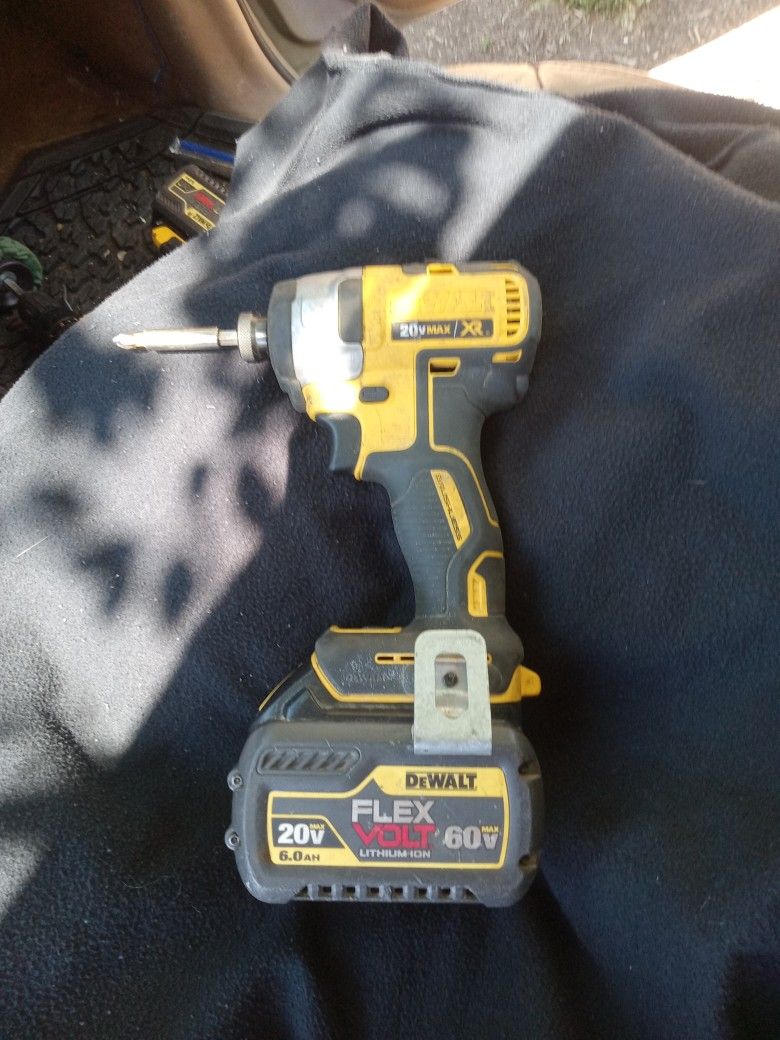 Dewalt 2p Volt Max Xr Impact Driver W/ 60 Volt Max Battery And Charger
