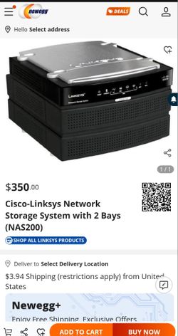 Lynksys NAS200 2 Bay Network Storage