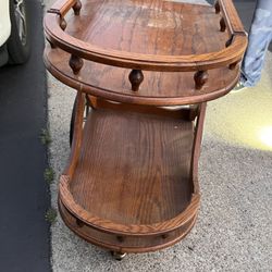 Wood Drink Antique Cart