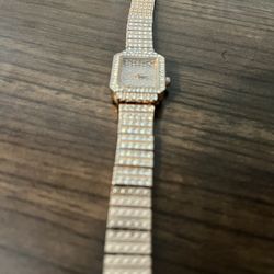 Iced Out Diamond Rose Gold Watch