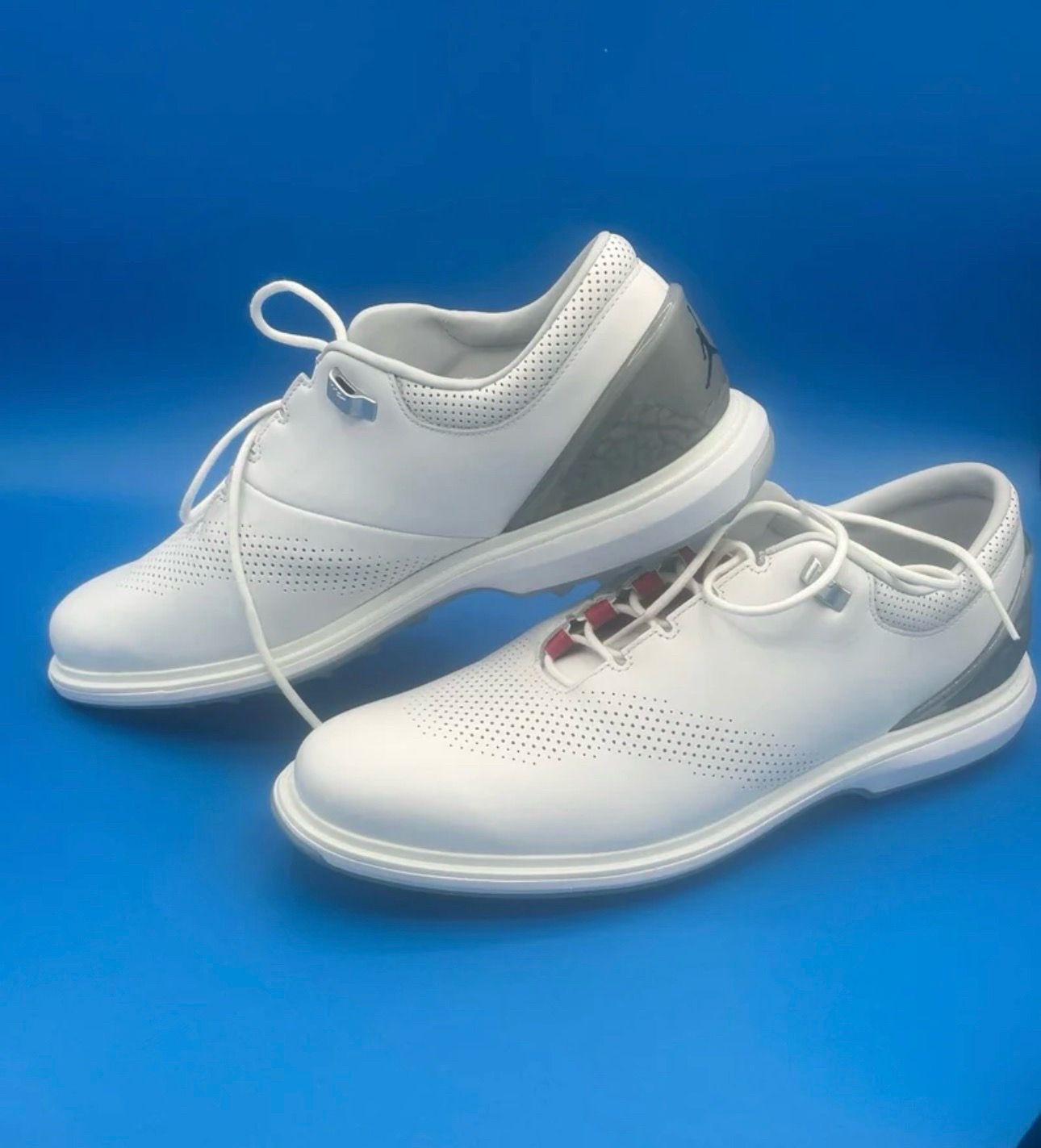 Jordan ADG Golf Men's Sneaker White Gray Leather Lace Up Low Top Size 11. Brand New