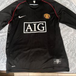 07-08 Manchester United black long sleeve jersey/ No Name