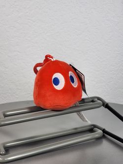 3" Pac-Man Red Blinky Ghost Keychain Charm Plush