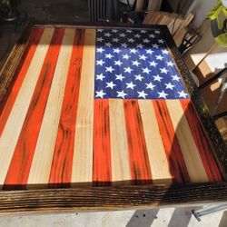 Rustic Flag 42x37 
