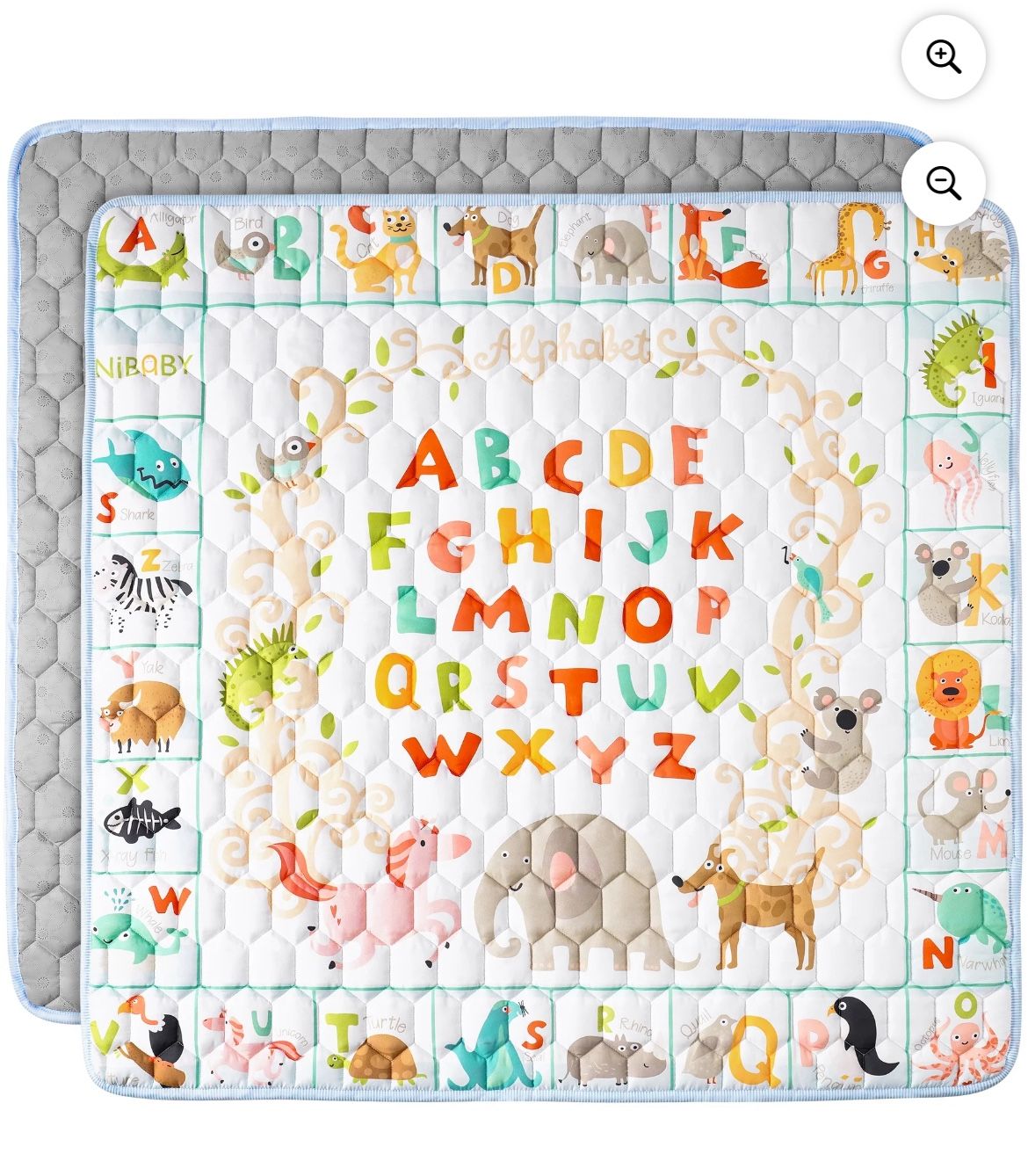 NiBaby 50x50 Foam Baby Playmat with Vibrant Patterns