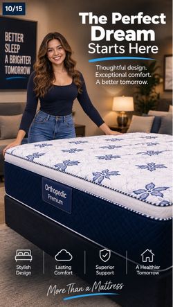 Brand New Ortho Supreme Mattresses – prices vary by size- Enjoy fast Free Delivery - Hablamos espanol