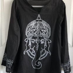 Tunic Top Elephant Print Size M/L