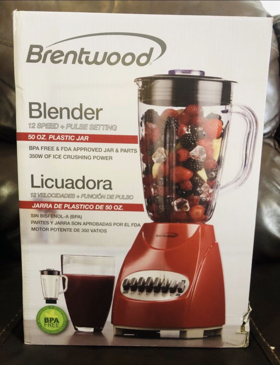 Brentwood licuadora 50 oz new, Blender 12 speeds