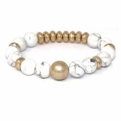 *SALE* White Gold Multi Bead Stretch bracelet Jewelry *see My Other 300 Items*