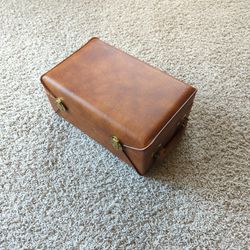 Brown Leather Drink/ Picnic Box