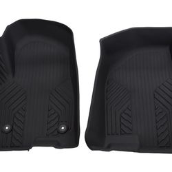 19-25 Silverado 1st Row All Weather Liners Jet Black w/ Chrome Z71 Logo (contact info removed)8