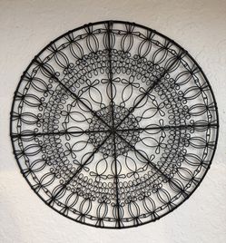 14” Black Metal Wall Art Decor