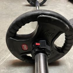 EZ curl Bar And Weight 