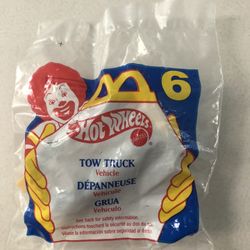 1996 McDonald's Happy Meal Toy Hot Wheels #6 Tow Truck-New in Sealed Package