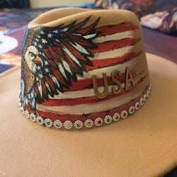 Colección De Sombreros Decorados Manualmente Con Acrilico Y Lenceria