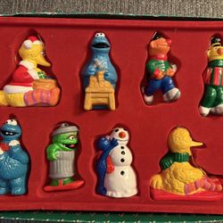 Sesame Street Christmas Ornaments Vintage (set of 8)