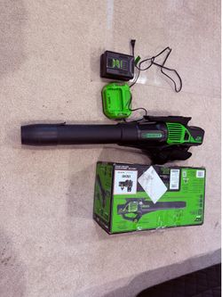 Greenworks 60v Cordless Leafblower+Battery