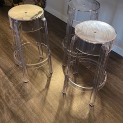 Counter stool  X3 (clear Acrylic)