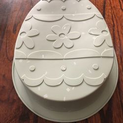 New LARGE EASTER EGG SILICONE FONDANT CHOCOLATE CANDY MOLD CAKE PAN