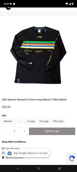 LRG Long Sleeve Black Graphic T-Shirt