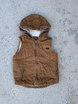 Tan Lee Sherpa lined vest kids size 6 