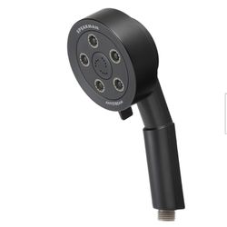 3-Spray 4.5 in. Single Wall Mount Handheld Adjustable Shower Head in Matte Black
