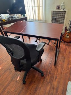 Desk and chair