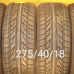 2   New Tires   For Sale   275/40/19      We Service Motorcycle Tires