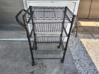 3-tier wire storage cart