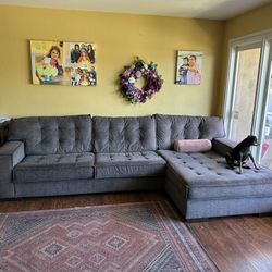 Gray Couch With Chaise