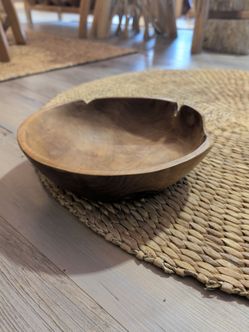 Hand-Carved Wooden Bowl