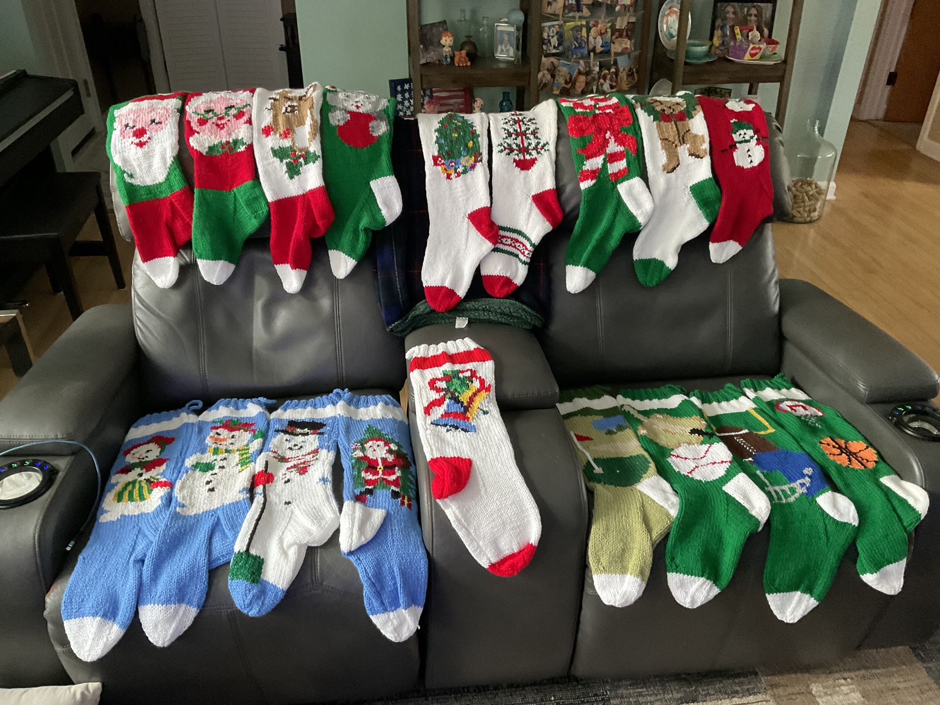 HAND KNIT CHRISTMAS STOCKINGS