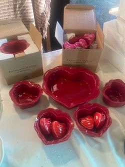 Princess house heart shaped 8 piece  set