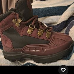 Toddlers Timberland 6" Nubuck Field Boots / Burgundy Black / TB0A1AT2 / Size 5.0