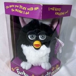 Original 1998 Tiger Electronics Tuxedo Furby Model 70-800 In Original Box