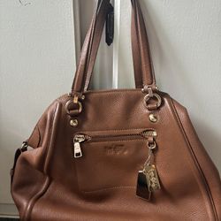 Coach Large Brown Handbag Gold Hardware 