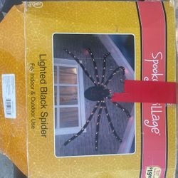 Halloween Lighted Black Spider