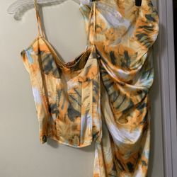 Prettylittlething Corset Top And Skirt Set 